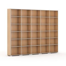 Knižnica SILVER LINE, 5 stĺpcov, 2230 x 3000 x 400 mm, buk