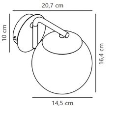 Nordlux - Nástenná lampa GRANT 1xE14/40W/230V čierna