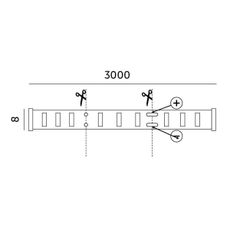 LED Stmievateľný pásik LUMOS LED/25W/230V 3m 4000K