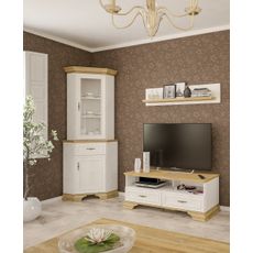NABBI Igins LB-160 manželská posteľ s roštom 160x200 cm sosna Andersen / dub zlatý