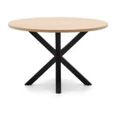 Okrúhly jedálenský stôl v čierno-prírodnej farbe ø 120 cm Argo – Kave Home