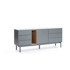 Modrá/sivá nízka komoda 180x76 cm Corvo – Teulat