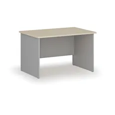 Kancelársky písací stôl rovný PRIMO GRAY, 1200 x 800 mm, sivá/breza