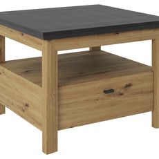 Hom`in PRÍRUČNÝ STOLÍK, tmavosivá, dub artisan