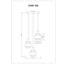 Globo 15560-3HA - Luster na lanku MILLEY 3xE27/60W/230V pr. 45 cm