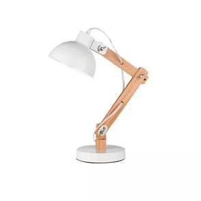 Drevená stolová lampa Lila biela