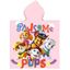Dievčenské plážové pončo - osuška s kapucňou Paw Patrol - Tlapková patrola - motív Rainbow - 100% bavlna - 55 x 110 cm