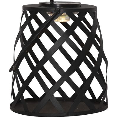 Čierny LED lampáš Star Trading Calabria, výška 20 cm