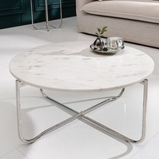 Dizajnový konferenčný stolík Tristen 62 cm mramor biely