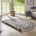 NORTHRUGS - Hanse Home koberce Kusový koberec Twin Supreme 104165 Siruma Black/Cream – na von aj na doma - 200x200 (priemer) kruh cm