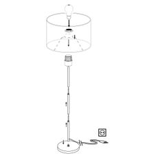 Eglo 95171 - Stojacia lampa MASERLO 1xE27/60W/230V