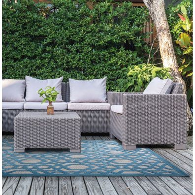Modrý vonkajší koberec behúň 150x80 cm Oro - Flair Rugs