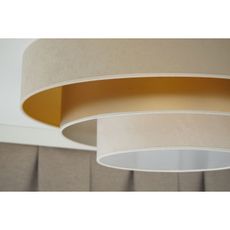 Duolla - LED Stropné svietidlo LUNETA LED/26W/230V pr. 60 cm 4000K béžová/zlatá