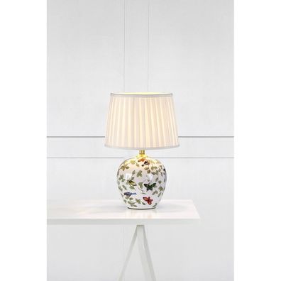 Biela stolová lampa s textilným tienidlom (výška 48 cm) Mansion – Markslöjd
