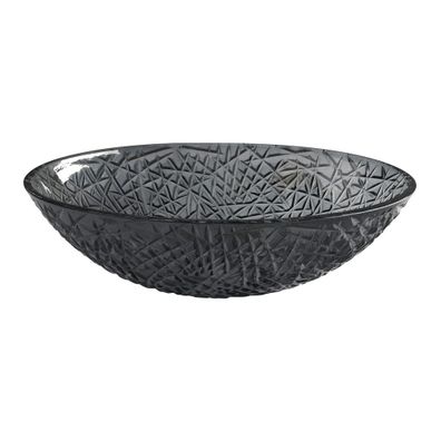 Čierne sklenené umývadlo 50x36 cm Purus – Sapho