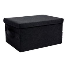 Čierny látkový úložný box s vekom 34x45x25 cm Soft Storage – Bigso Box of Sweden