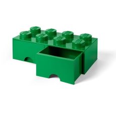 Zelený úložný box s dvoma zásuvkami LEGO®
