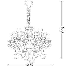 Ideal Lux - Krištáľový luster na reťazi COLOSSAL 8xE14/40W/230V pr. 78 cm chróm