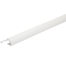 Rohový profil oválny hliník biely Powder-coated White Brilliant 2700/27/10 mm