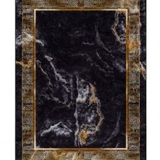 Dywany Łuszczów Kusový koberec Miro 51278.809 Marble black/gold - 80x150 cm