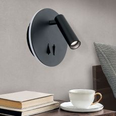 Orion WA 2-1467 - LED Nástenné bodové svietidlo LENNY LED/6W/230V + LED/3W čierna