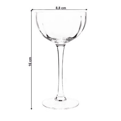 Poháre na zmrzlinu, set 6 ks, 180 ml, číra, GRANITY TYP 3