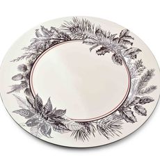 Mondex Dekorativní podtalíř BLANCHE FESTIVE V 33 cm bílý s vánočním motivem
