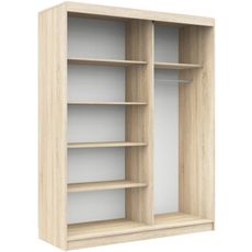 Šatníková skriňa posuvná 150 cm CLP MONO dub sonoma/wenge