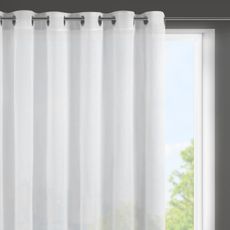 ZÁCLONA NA KRÚŽKOCH VIOLA 300X145 CM BIELA