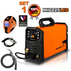 PANTERMAX MIG225LED invertorová zváračka MIG/TIG/MMA + káble 3m + kukla + horák