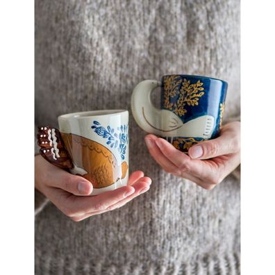Modrý kameninový hrnček 260 ml Hezha – Bloomingville Mini