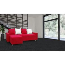 Lano , Metrážny koberec Charisma 803, na mieru, šíře 4m, čierna, filc, obývacia izba