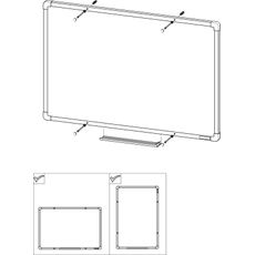 Korková nástenka boardOK v hliníkovom ráme, 600 x 900 mm, modrý rám