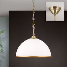 Orion HL 6-1809/1 - Luster na reťazi OLD LAMP 1xE27/40W/230V biela/mosadz