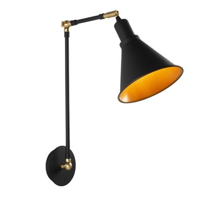 Čierne nástenné svietidlo Berceste – Opviq lights