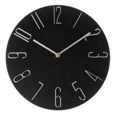 Nástenné hodiny Berry black, pr. 30,5 cm, plast