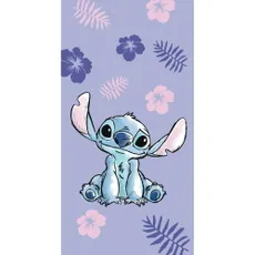 Fialová bavlnená detská osuška 70x140 cm Lilo and Stitch - Jerry Fabrics