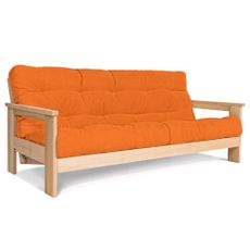 MarLiving Rozkládací pohovka MEXICO 02 210 cm z masivu/oranžová