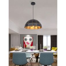 Top Light Apolo 30C - Luster na lanku 1xE27/40W/230V zlatá/čierna