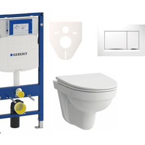 Cenovo zvýhodnený závesný WC set Geberit do ľahkých stien / predstenová montáž + WC Laufen Laufen Pro Nordic SIKOGES3H5