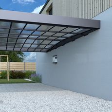 Kovový prístrešok / carport k stene 315 x 502 cm Dekorhome