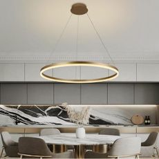 Brilagi - LED Stmievateľný luster na lanku CIRCLE LED/55W/230V 3000-6500K zlatá+DO