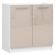 Ak furniture Kuchyňská skříňka pod dřez Olivie S 80 cm bílá/cappuccino lesk
