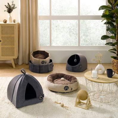 Béžový pelech pre psa ø 50 cm Patchy – Love Story