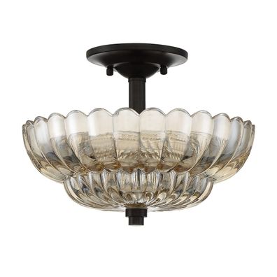 Quoizel QZ-WHITECAP-SF-S - Stropné svietidlo WHITECAP 3xE14/40W/230V pr. 29,7 cm