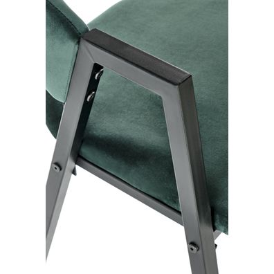 HALMAR K473 jedálenská stolička tmavozelená / čierna