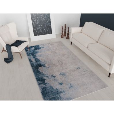 Modro-krémový prateľný koberec 230x160 cm - Vitaus