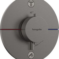 Vaňová batéria Hansgrohe ShowerSelect Comfort S bez podomietkového telesa kartáčovaný čierny chróm 15556340