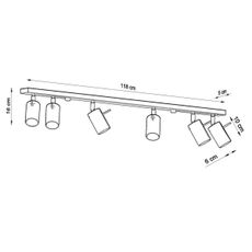 Sollux SL.0454 - Stropné bodové svietidlo RING 6xGU10/10W/230V