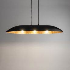 Luster na lanku GONDOLA 3xE27/60W/230V čierna/medená